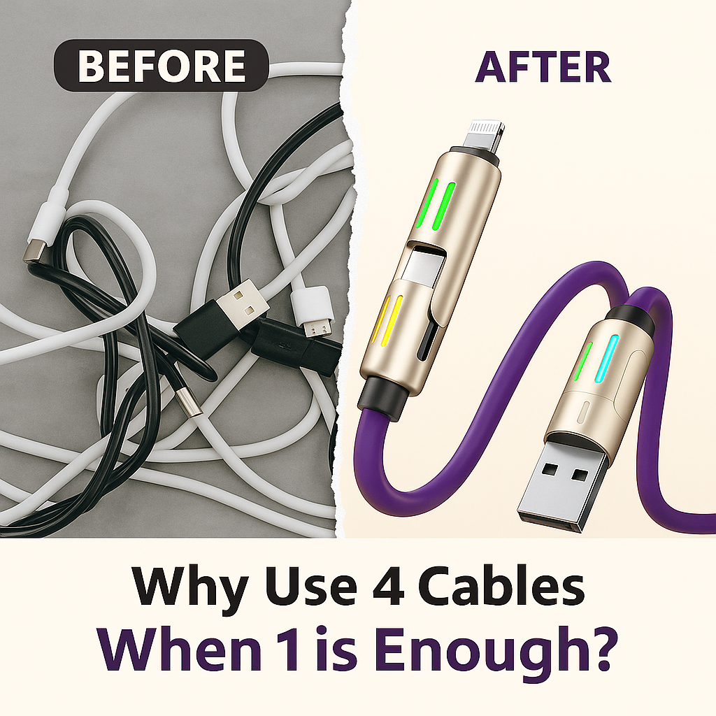 PowerLink™ 4-in-1 Smart Charging Cable for All Devices