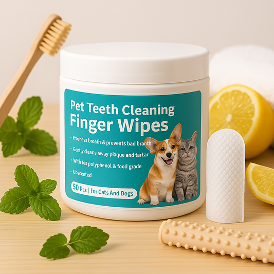 PawPur™ Natural Pet Dental Finger Wipes(Pack of 50)
