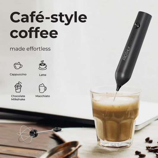 Frothly™ - Kitchen Milk Frother, Perfect for Lassi, Cold Coffee, Shakes, Whipped Cream & More